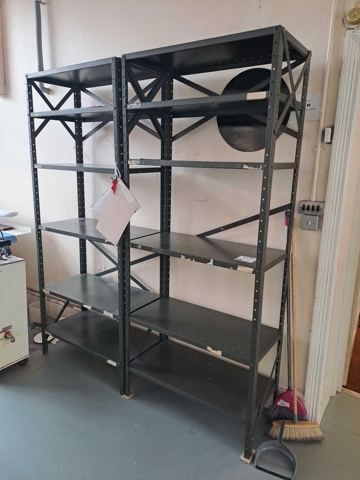Four adjustable racks & 1 filing cabinet