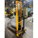 Hand operated mobile stacker
