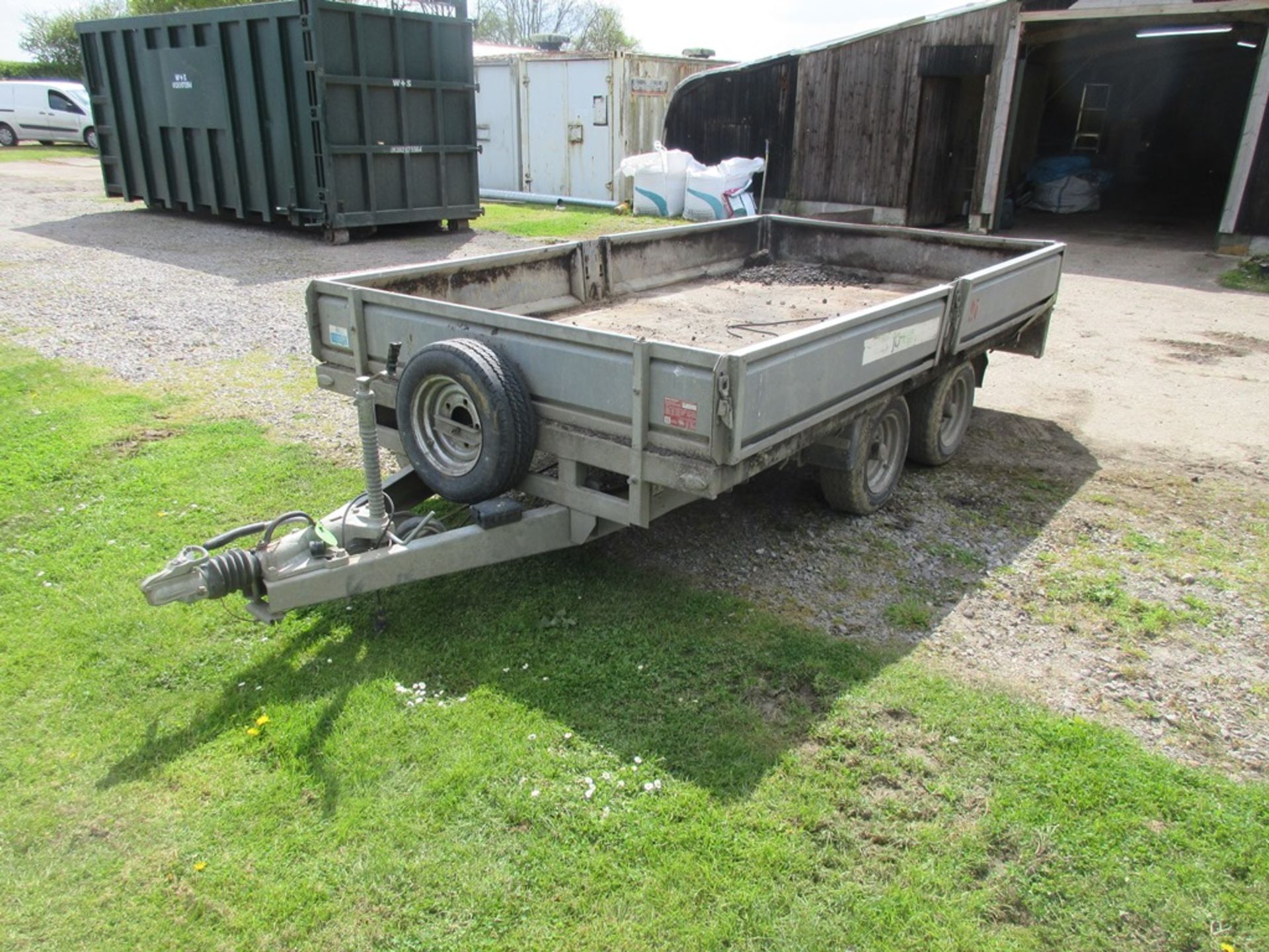 Nugent twin-axle dropside trailer, 3.7m x 2m - Image 2 of 5