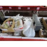 3 x boxes of curtain/ blind fittings, door knobs etc