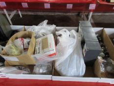 3 x boxes of curtain/ blind fittings, door knobs etc