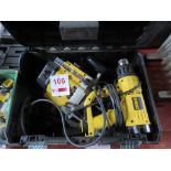 DeWalt DW 625E router, 240v and DeWalt D26411 hot air gun, 240v