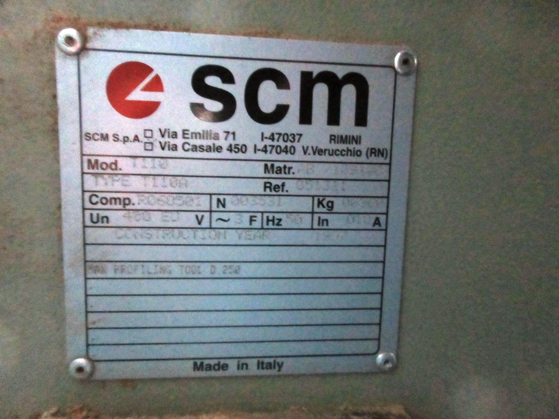 SCM T110R spindle moulder - Image 6 of 7