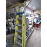 2 x Fibre glass step ladders, 7-tread/ 5-tread