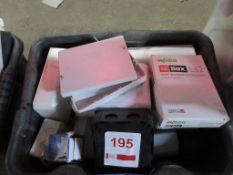 Miscellaneous lot to include cable clips, junction boxes, isolation switch, socket surrounds, tool