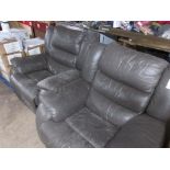 2 x leatherette armchairs