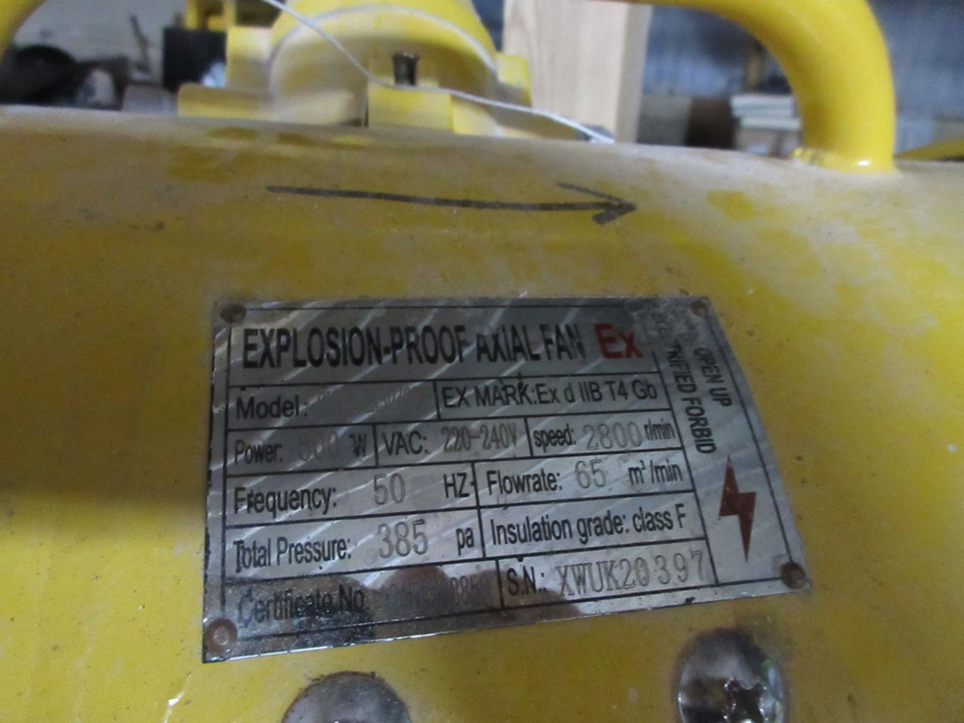 Jet Flow portable explosion proof axial fan, 240v - Image 2 of 4