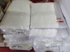 10 x various size net curtain to include 63