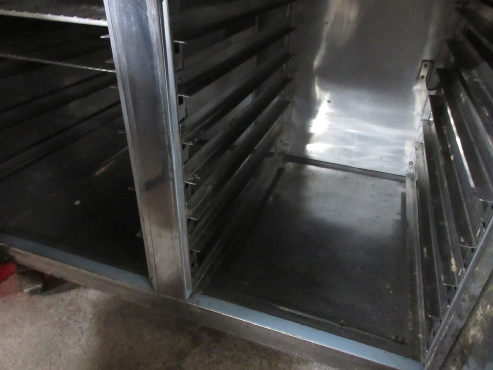 Tefcold stainless steel 2-door mobile fridge, 1.5m x 800