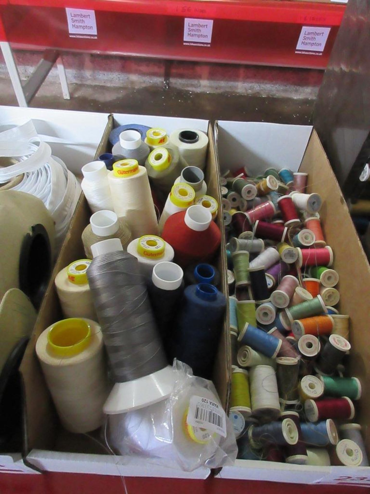 2 x boxes of various size/ colour sewing cottons