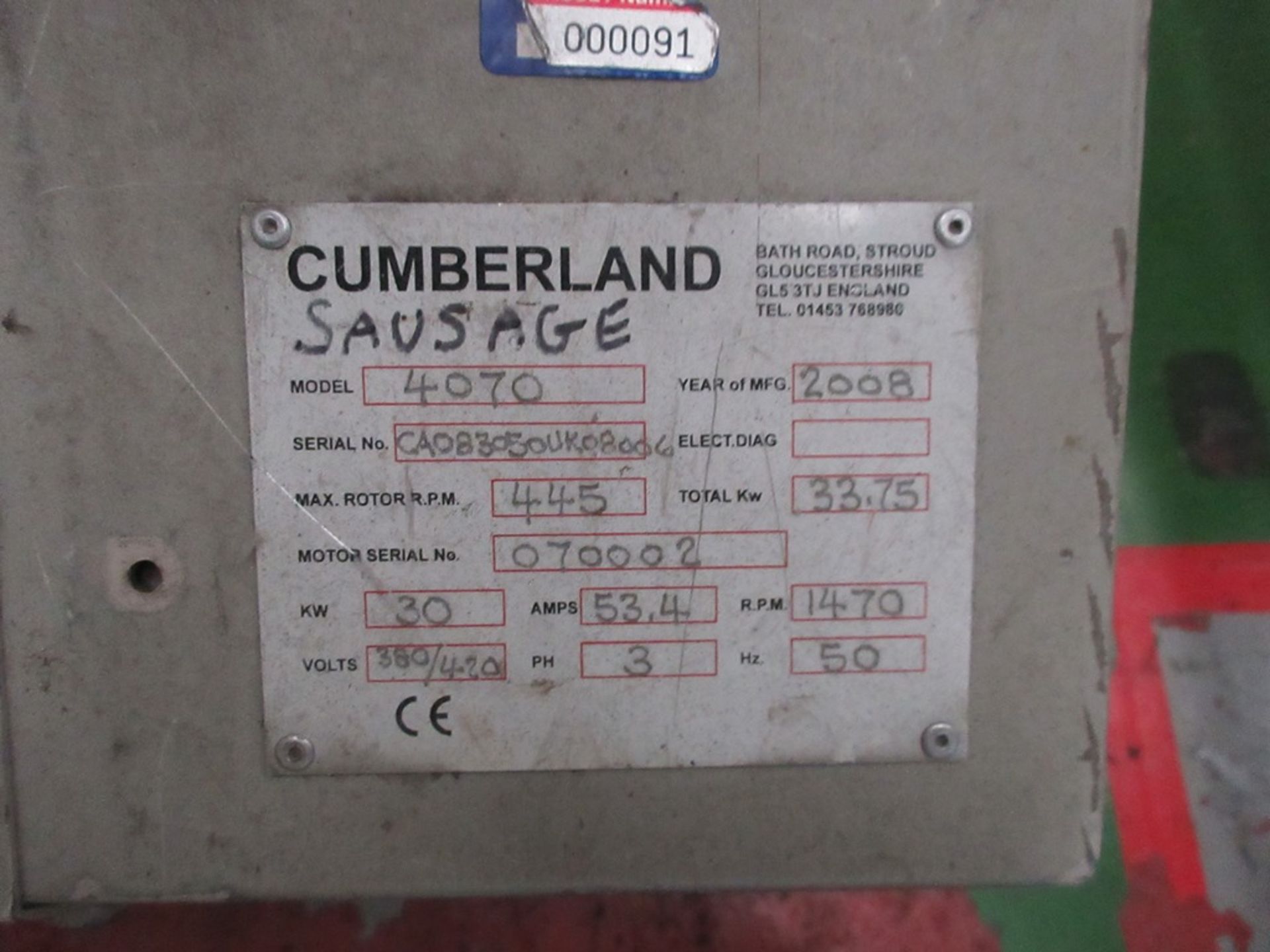 Cumberland 4070 granulator, 33.75kw (2008) - Image 5 of 7