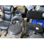 7 x various swivel chairs and stools