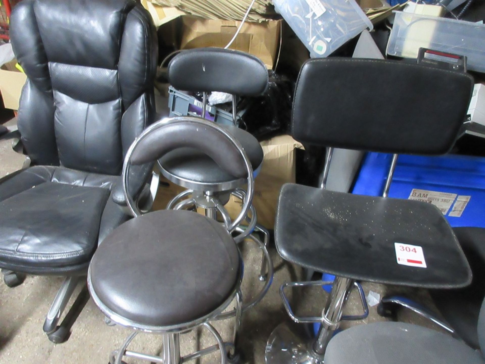 7 x various swivel chairs and stools