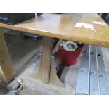 Oak planked dining table, 1.5m x 760mm