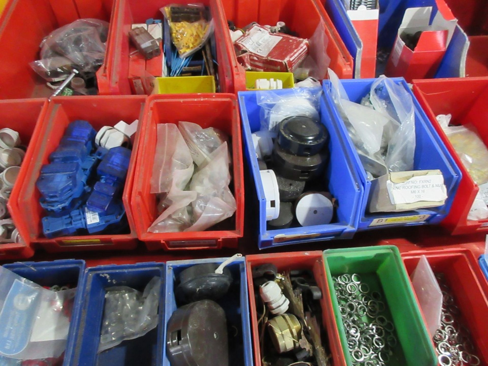 Quantity of storage bins to include chain, fuse wire, clip junction boxes, terminals, pipe clips, - Image 2 of 4