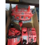 Milwaukee 3 x various chargers
