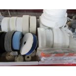 1 x box of upholstery webbing and 1 x box of curtain top tape