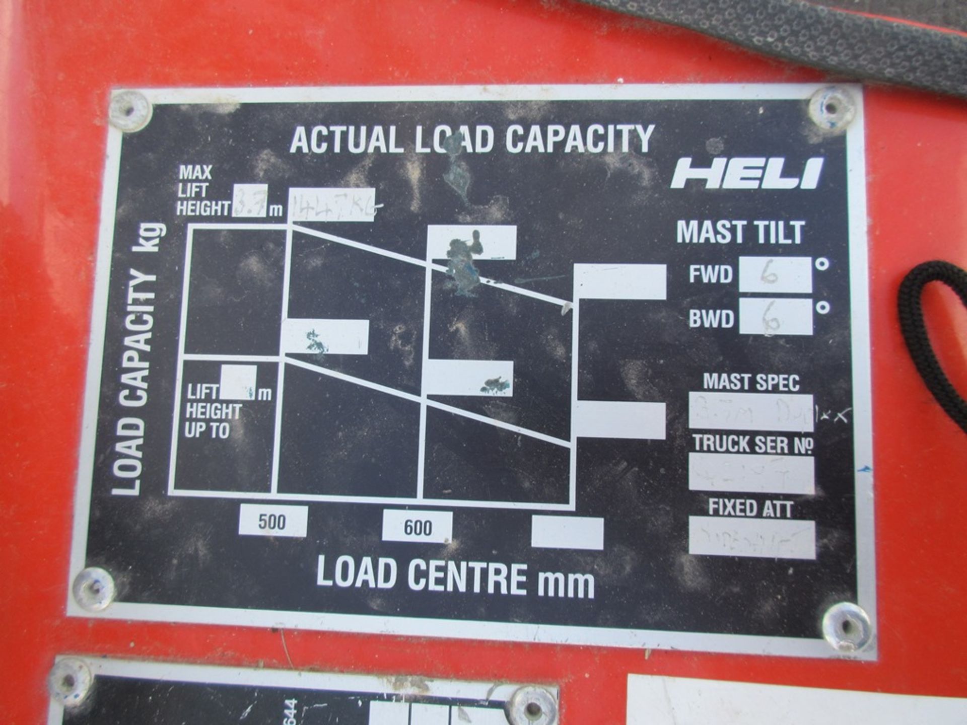 Heli FG15G LPG ride-on dual mast forklift truck (2012) - Image 11 of 12