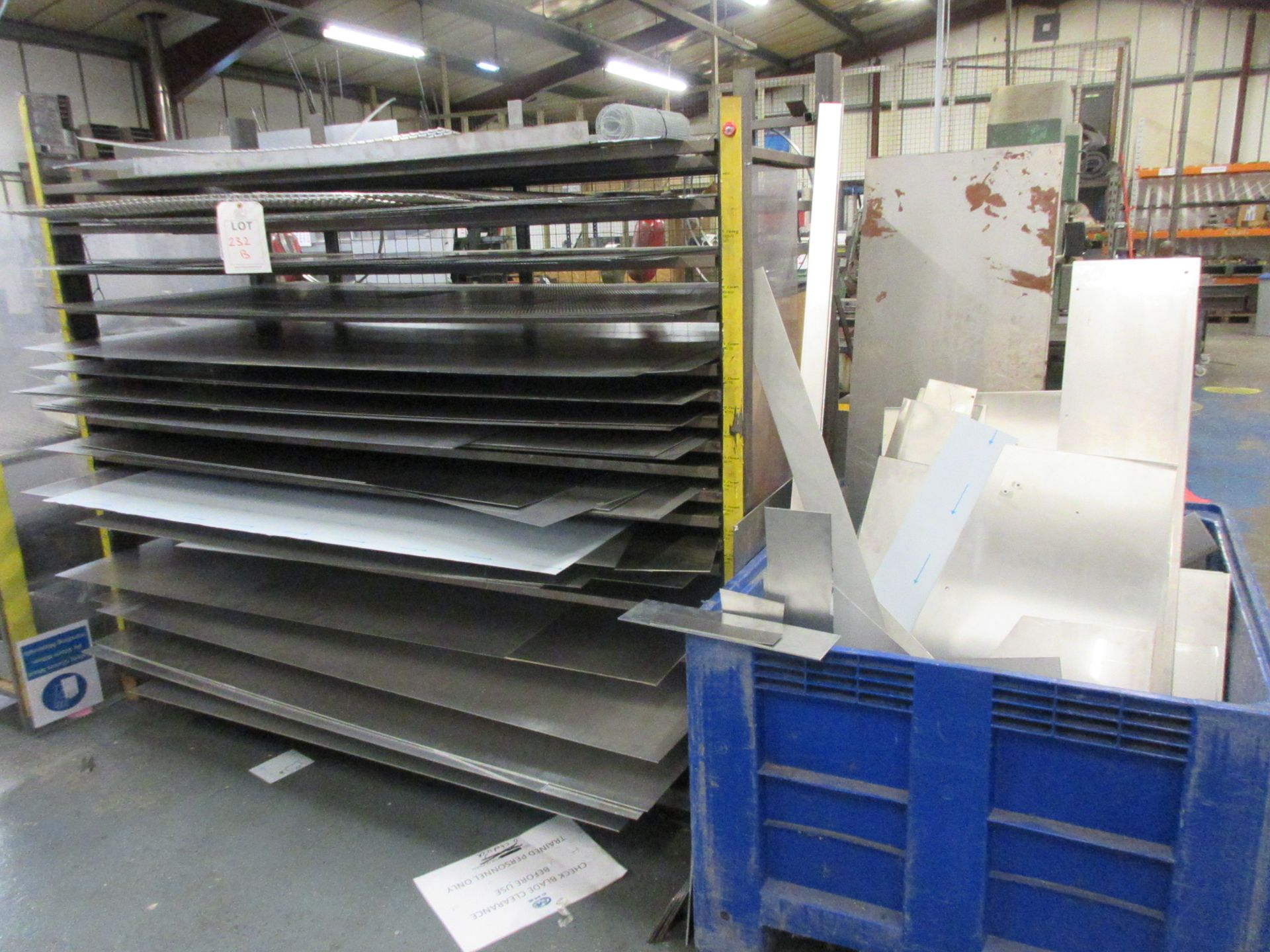 Quantity of assorted plate including aluminium, stainless steel, mild steel, mesh, offcuts etc.,