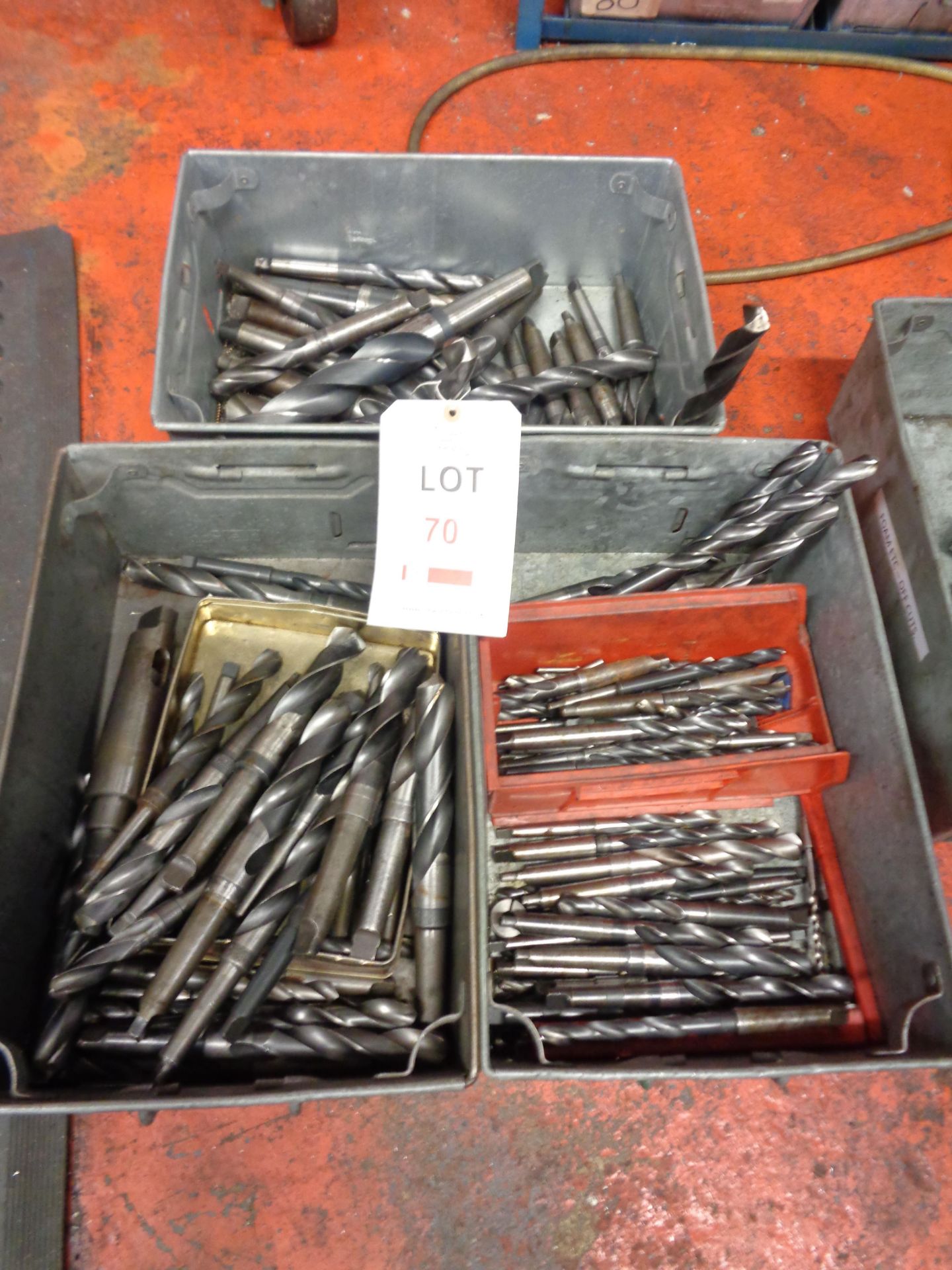 Three boxes of assorted drill bits