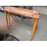 Two metal frame trestles, 38"