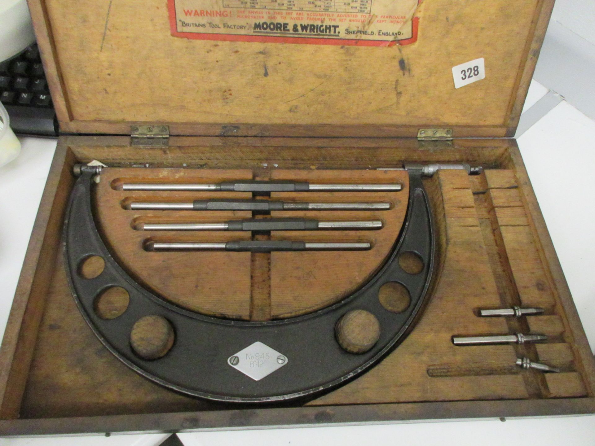 Modie & Wright adjustable micrometer, 8" - 12"