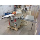 Axminster Trade Series PS315 split table dimension saw serial no. 2017004 (2017) overall length 1600