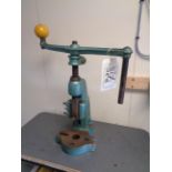 The Denbigh No. 2 hand screw fly press, bench mounted