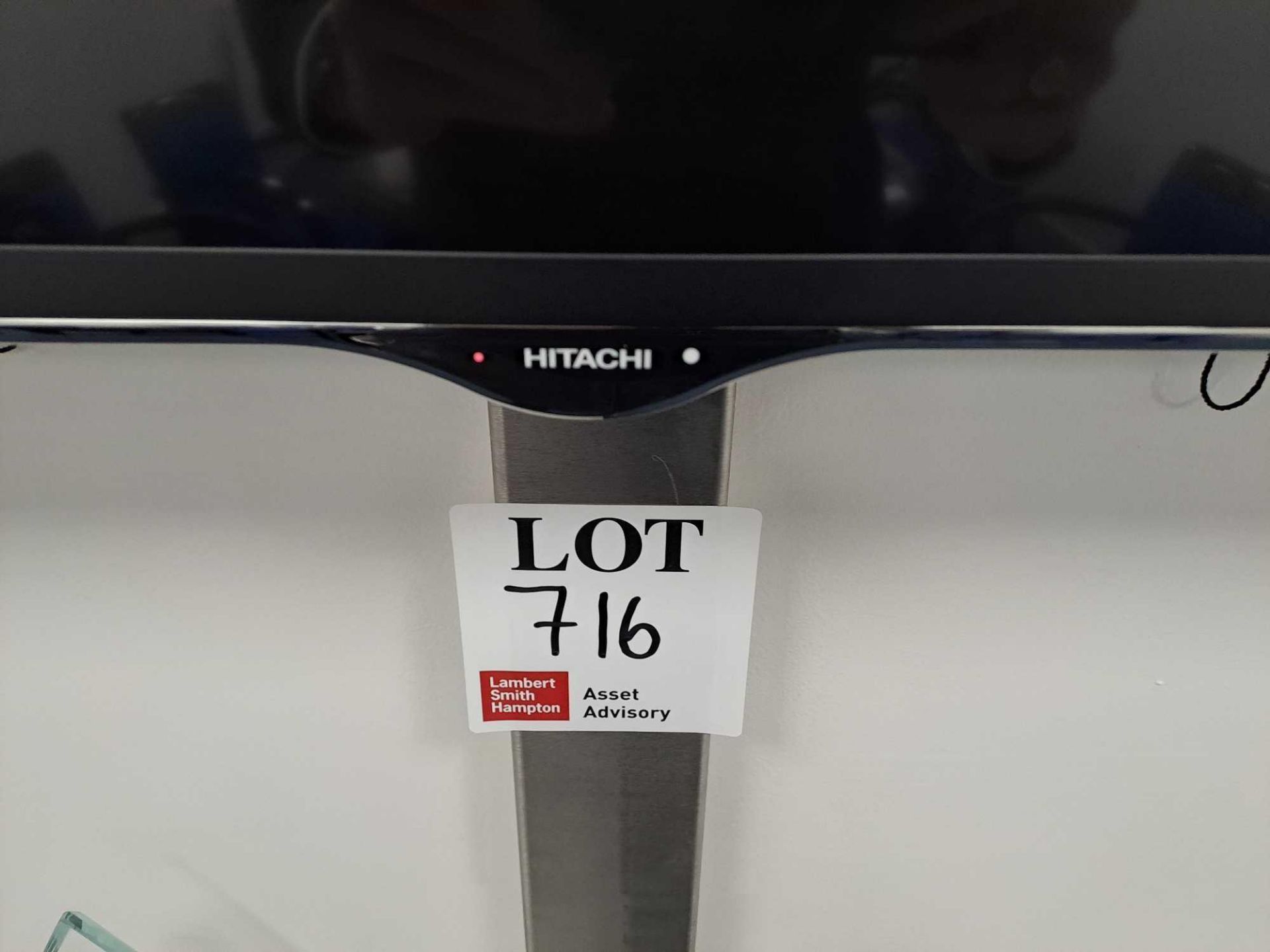 Hitachi wall mounted TV, approx 60" - Bild 2 aus 3