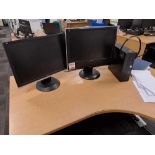 Two Viewsonic monitors, and Dell Vostro PC
