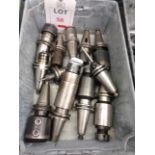 Box of assorted machine tool holders