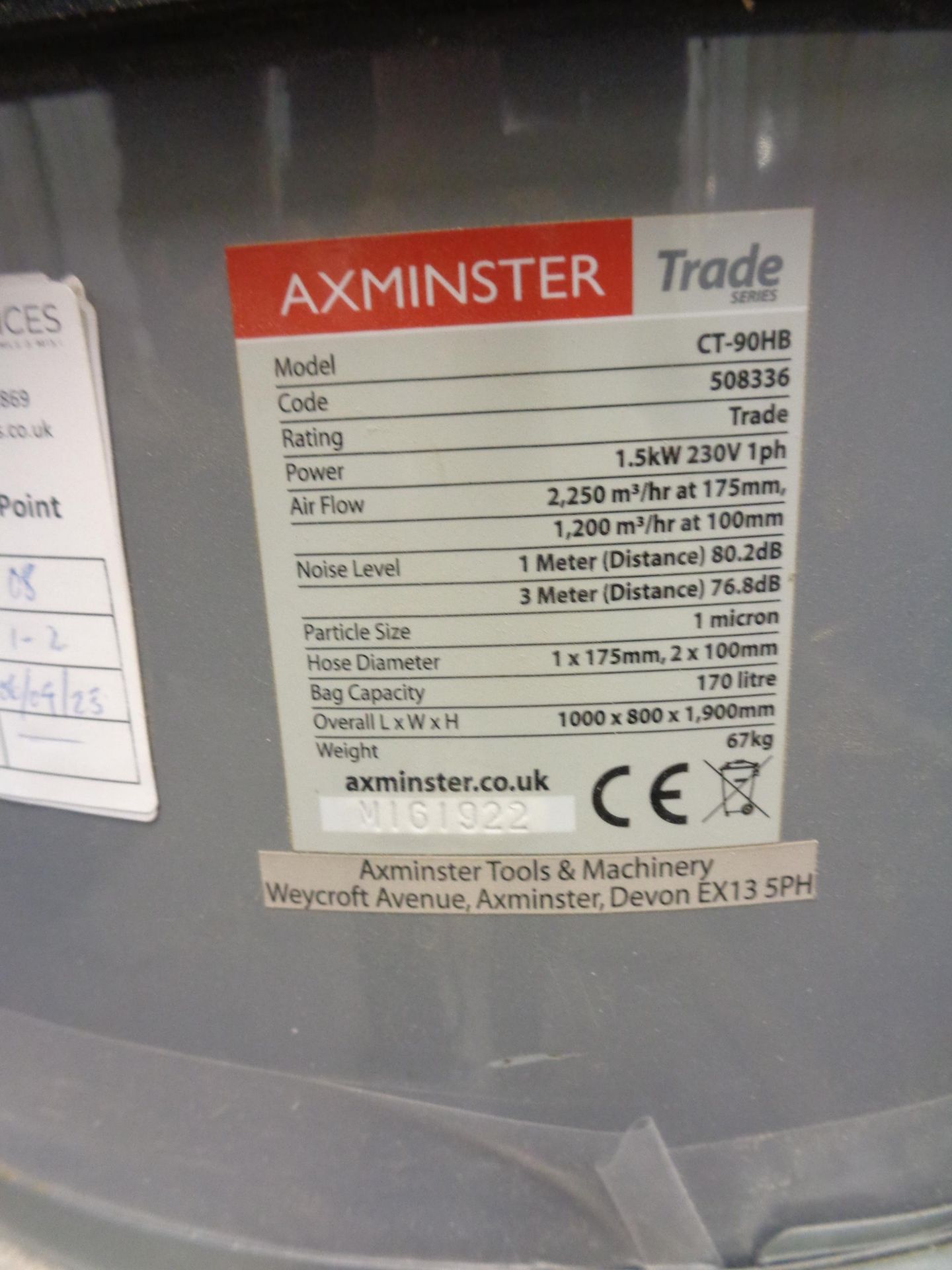 Axminster Trade Series PS315 split table dimension saw serial no. 2017004 (2017) overall length 1600 - Image 7 of 8