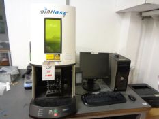 Tykma Minilase MLME10 laser machine serial no. MLME18071040 (2018) with Bofa fume extractor