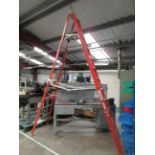 Cuprun fibreglass step ladder, 10 tread