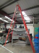 Cuprun fibreglass step ladder, 10 tread