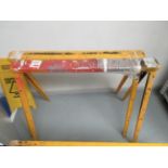 Two metal frame trestles, 38"