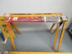 Two metal frame trestles, 38