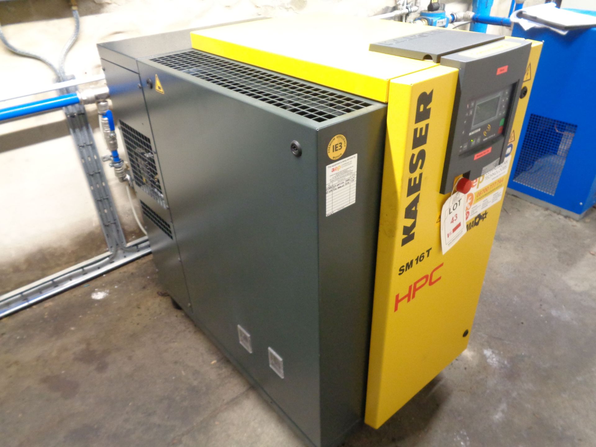 HPC Kaeser SM16T rotary screw air compressor serial no. 1385-8375409 hours circa 3209 - Image 2 of 5