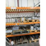 Contents of rack including steel offcuts, various lengths & diamters, machine spares, etc.