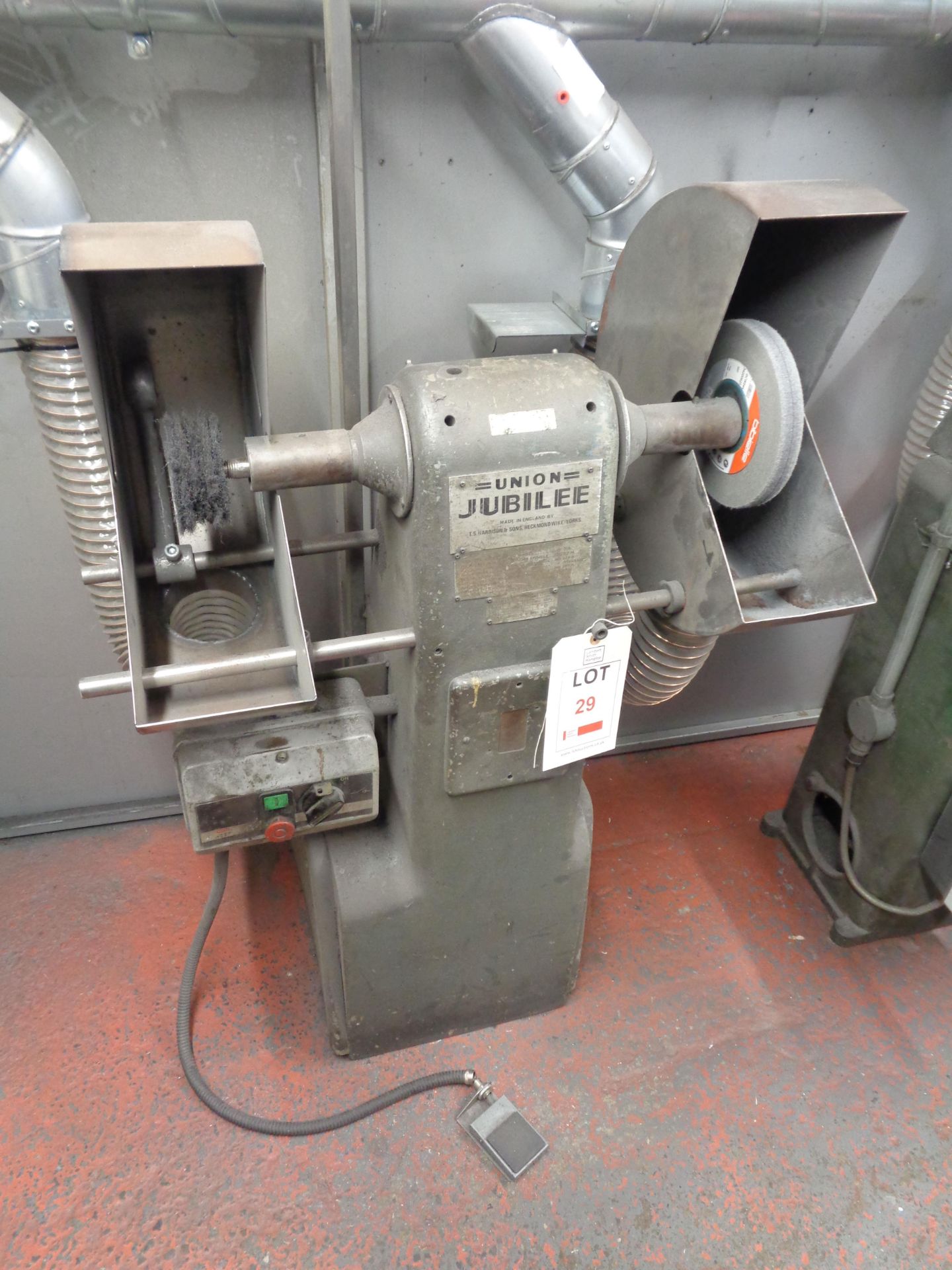 Union Jubilee double ended pedestal grinder serial no. 165983 - Image 2 of 4