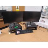 Two Ilyama monitors and one keyboard