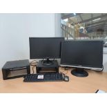 Two Viewsonic monitors, with keyboard & mouse