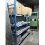 Metal 4 shelf storage rack, 1940 x 460mm x height 2.1m (excluding contents)