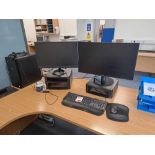 Two Viewsonic monitors, Dell XPS PC with keyboard & mouse