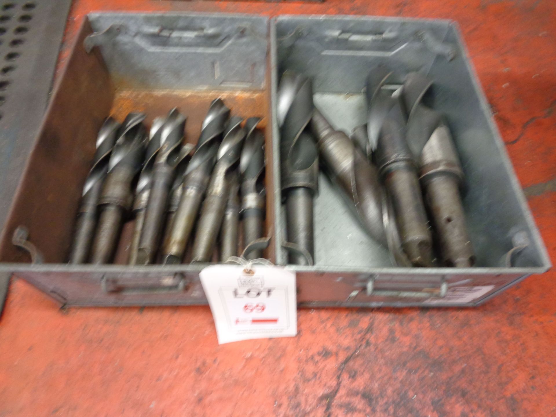 Two boxes of assorted drill bits
