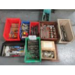 Quantity of assorted cutters, drill bits, etc.