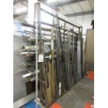 Quantity of assorted steel stock inlcuding angle, bar, flat, box, etc.
