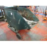 Mobile forklift tipping skip, 1200 x 640mm