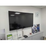 Hitachi wall mounted TV, approx 60"