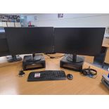 Phillips monitor, Viewsonic monitor, keyboard, mouse & headset